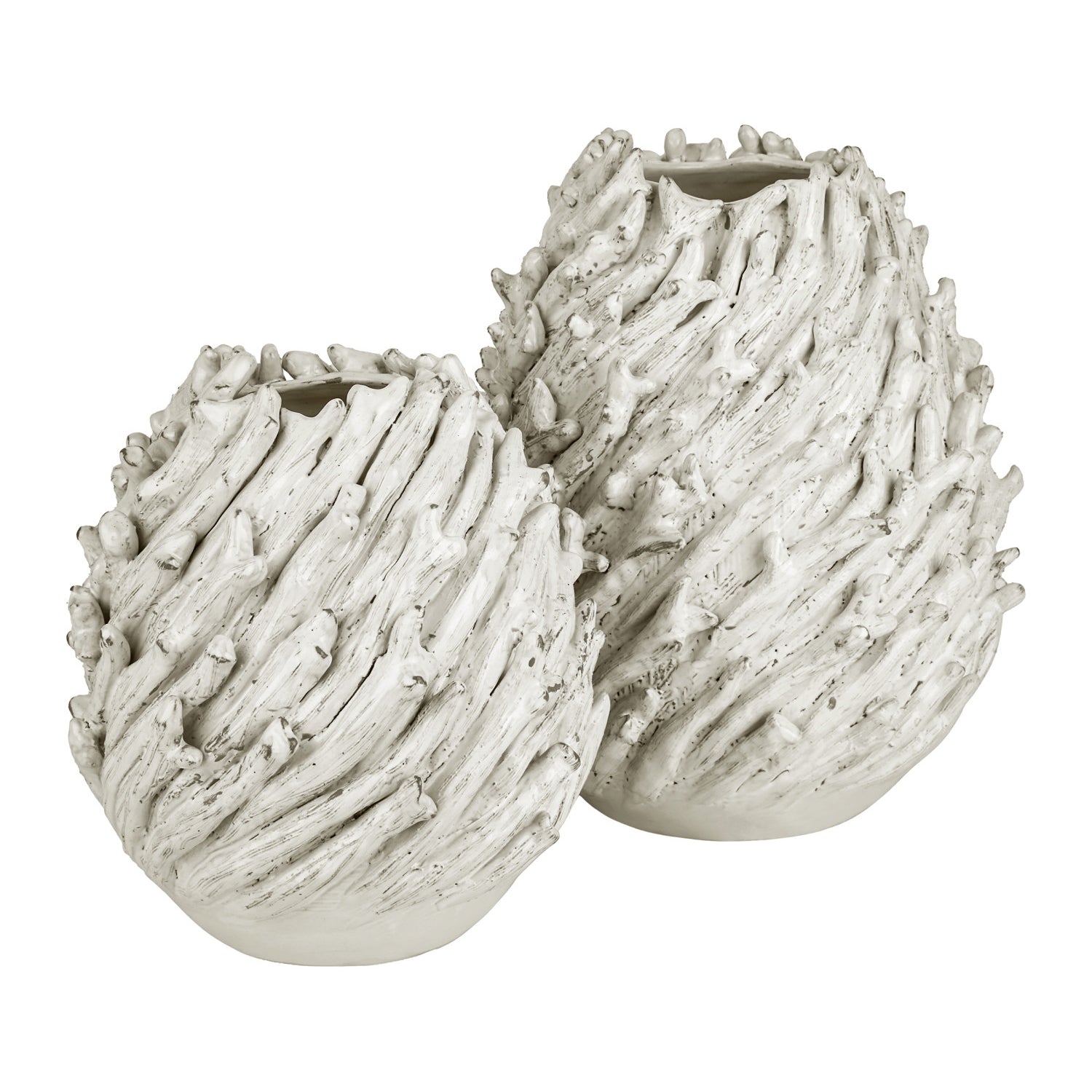 Currey & Co Seadrift White Vase