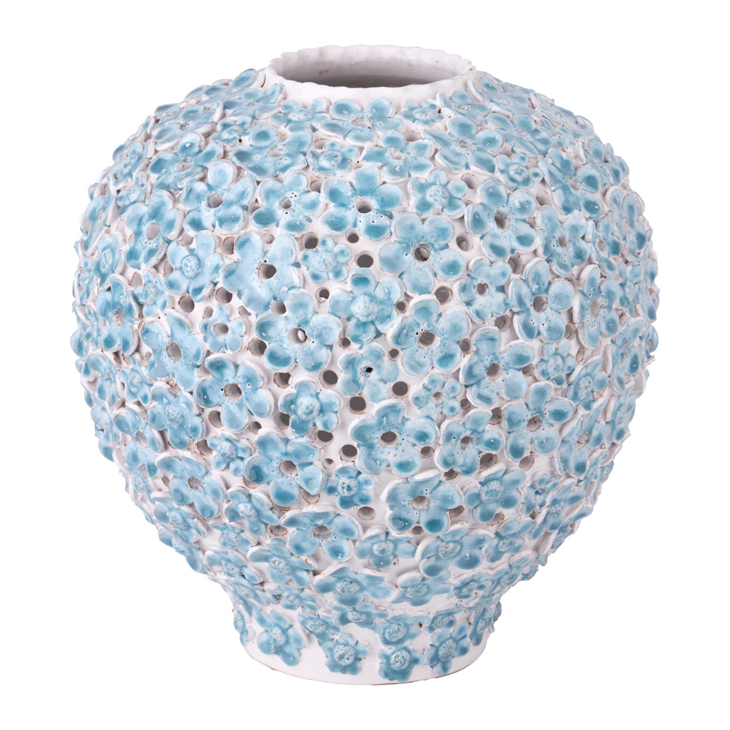 Currey & Co Daisy Blue Vase