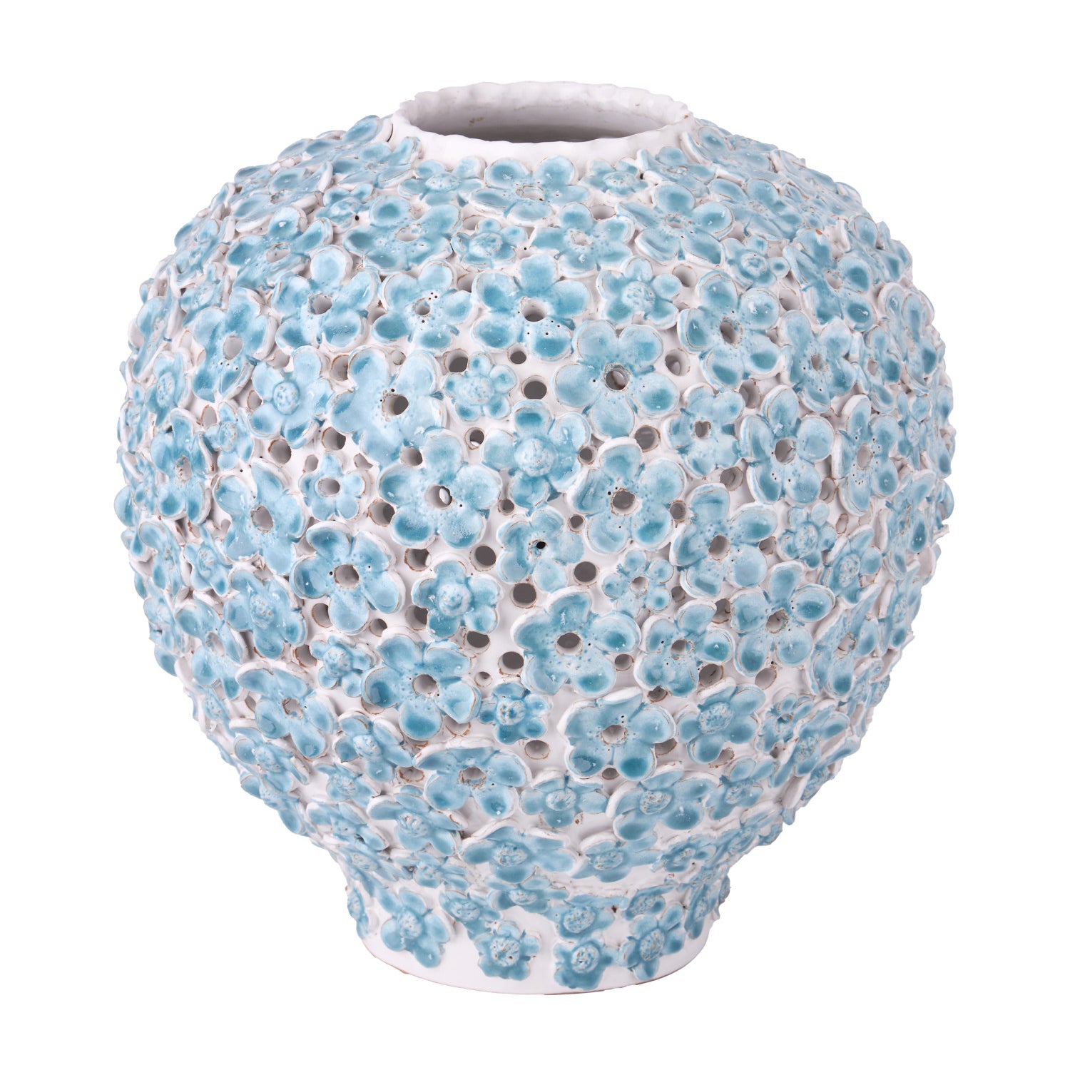 Currey & Co Daisy Blue Vase