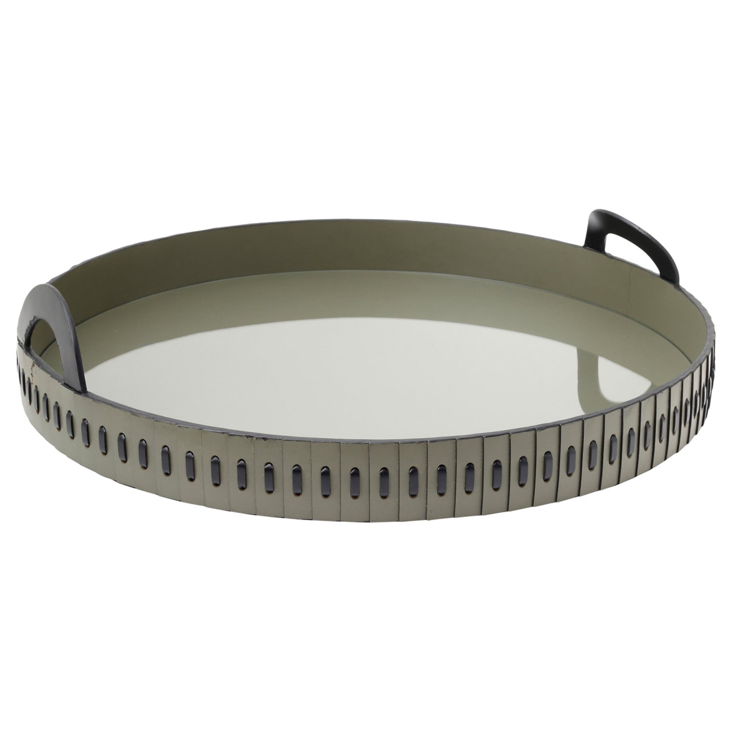 Currey & Co Cuoio Round Tray