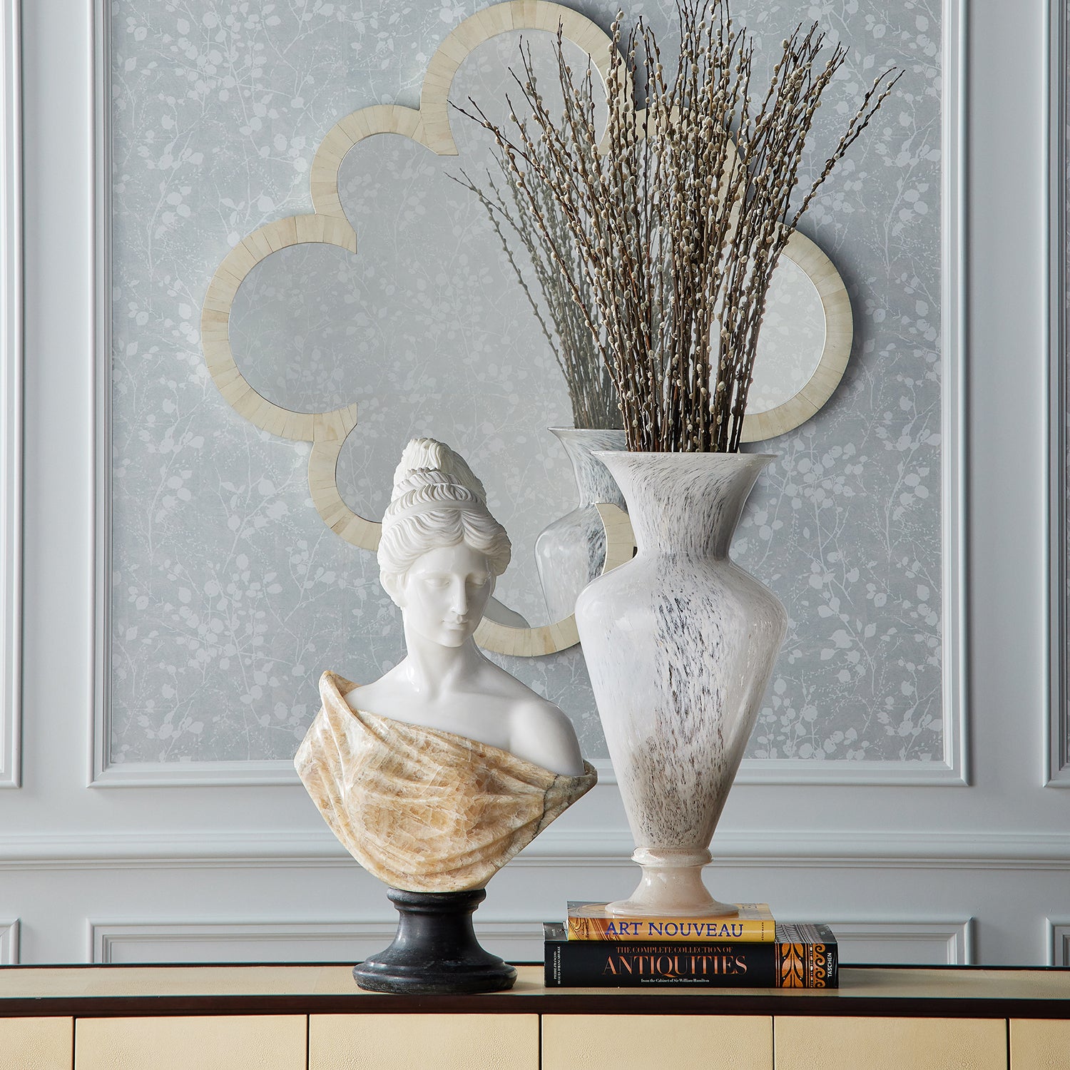 Currey & Co Thea Marble Bust Sculpture