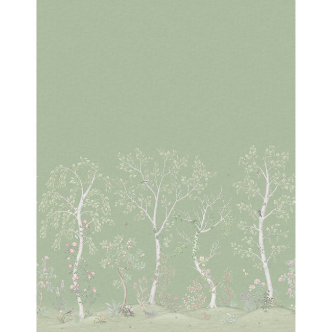Cole & Son The Gardens Vol 1 Seasonal Woods Silk Mural Wallpaper
