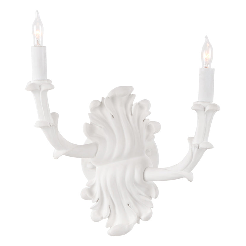 Wildwood Roche Plaster Double Arm Wall Sconce