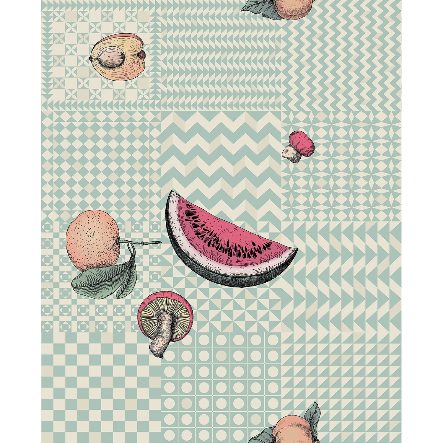 Cole & Son Fornasetti Senza Tempo II Frutta E Geometrico Wallpaper