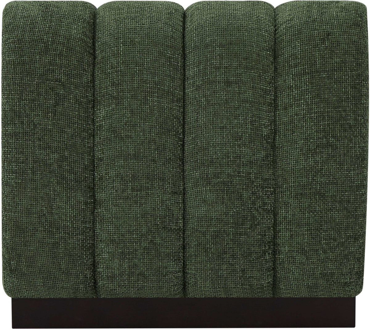 Quinn Green Chenille Fabric Upholstered Modular Armless Chair