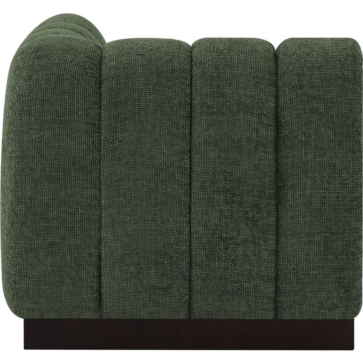 Quinn Green Chenille Fabric Upholstered Modular Corner Chair