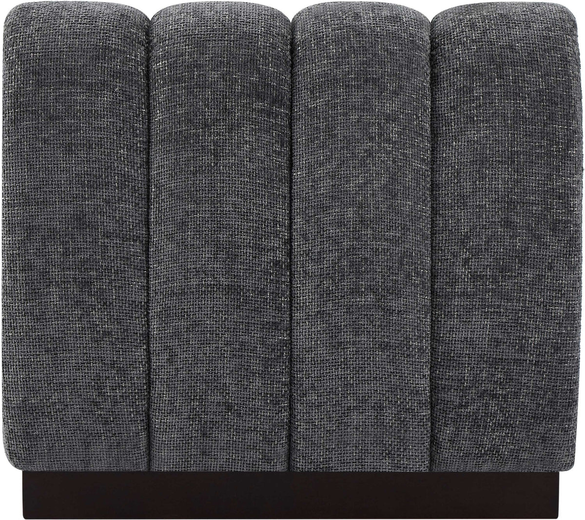 Quinn Grey Chenille Fabric Upholstered Modular Armless Chair