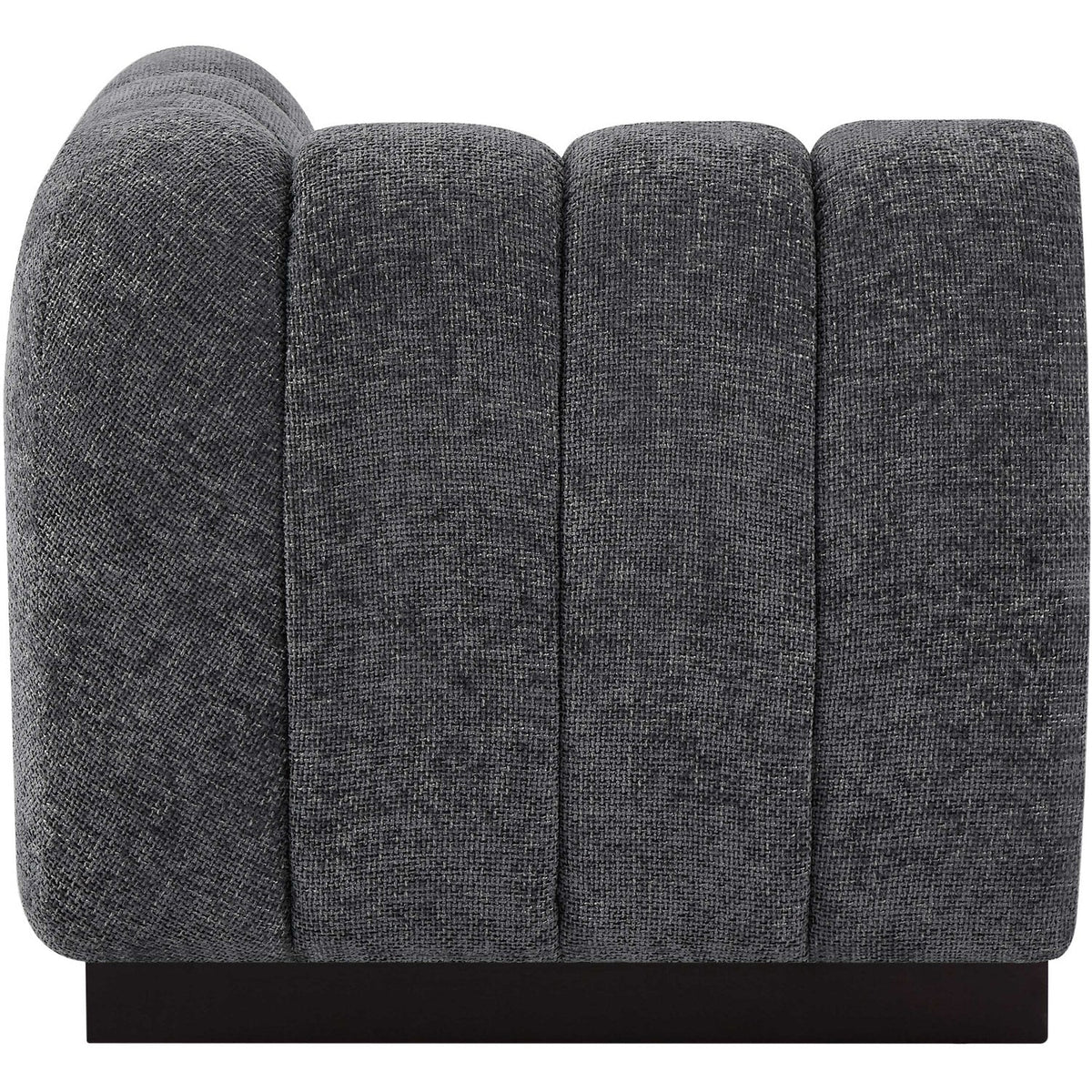 Quinn Grey Chenille Fabric Upholstered Modular Corner Chair