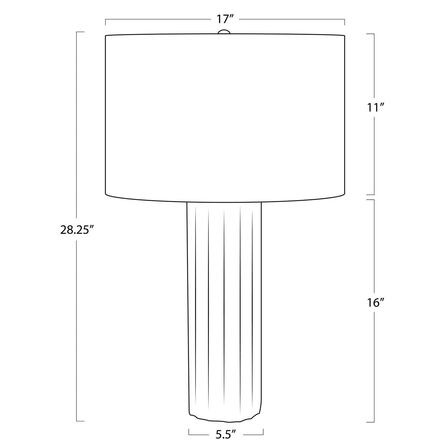 Regina Andrew Tambour Concrete Table Lamp