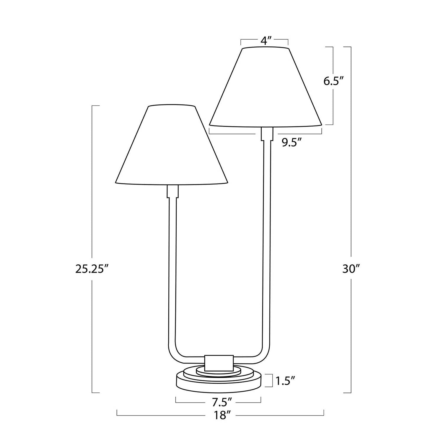 Regina Andrew Polly Double Arm Table Lamp