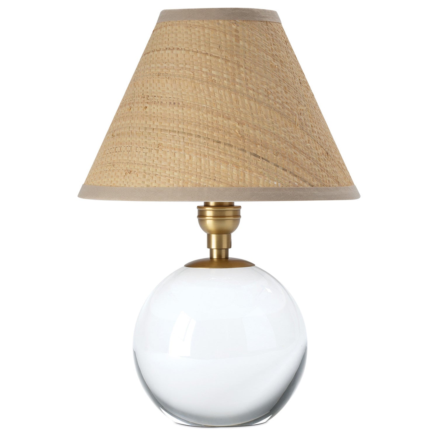 Regina Andrew Giorgio Crystal and Rattan Mini Lamp