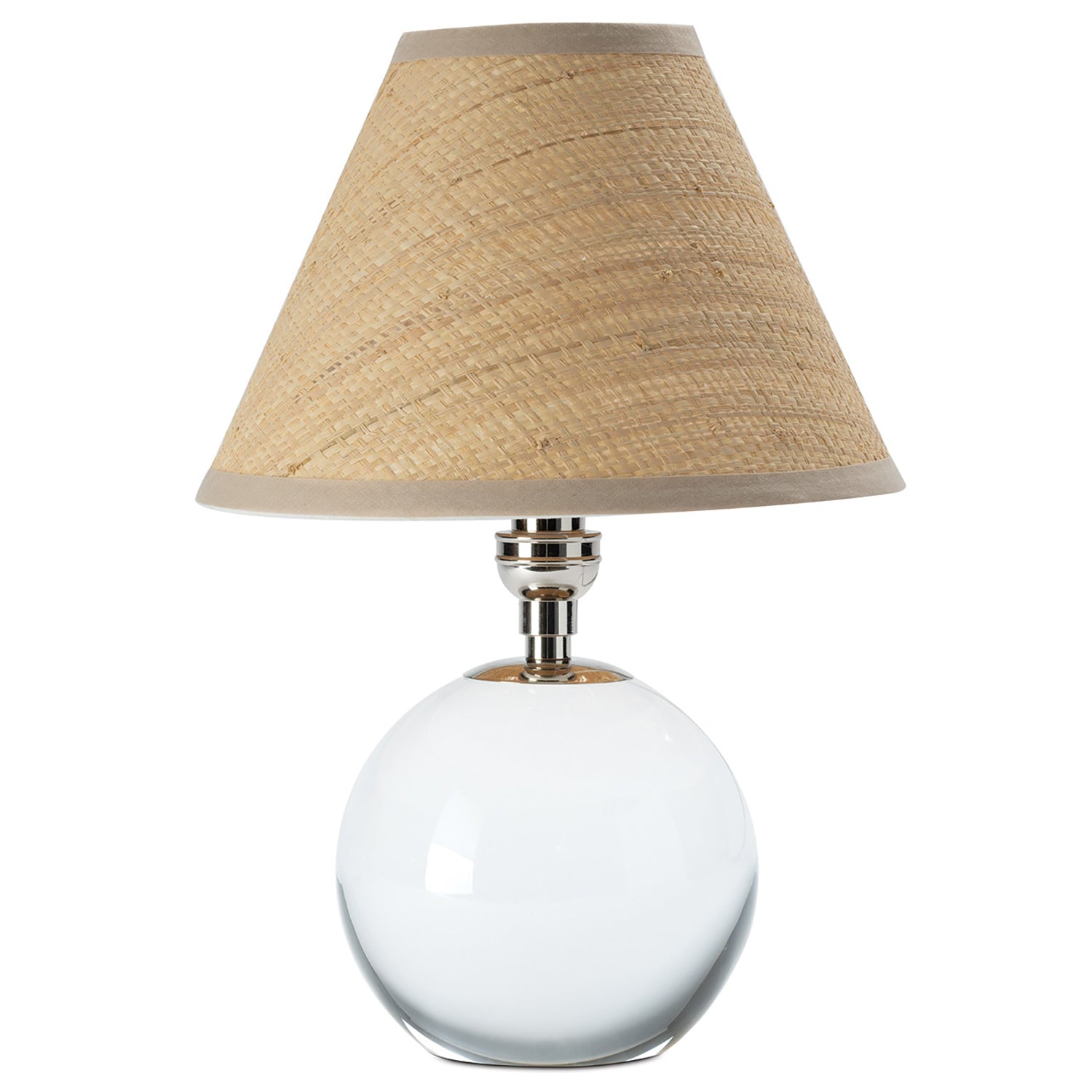 Regina Andrew Giorgio Crystal and Rattan Mini Lamp