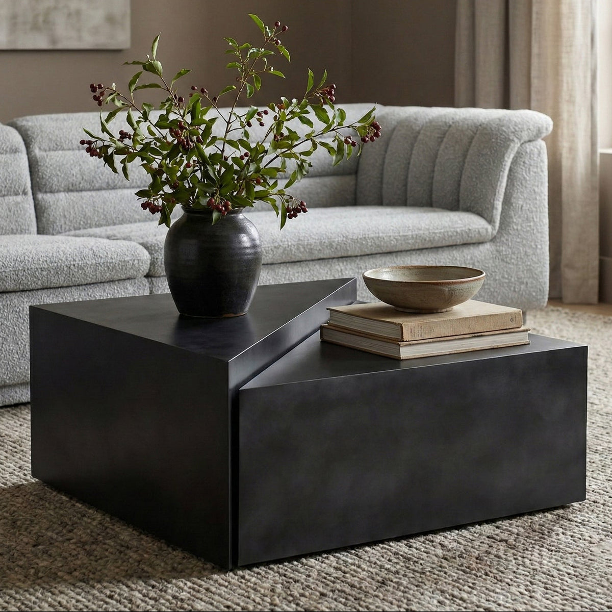 Zani Black Iron Coffee Table