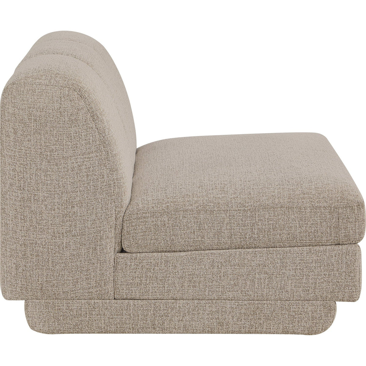 Modari Beige Fabric Upholstered Armless Chair