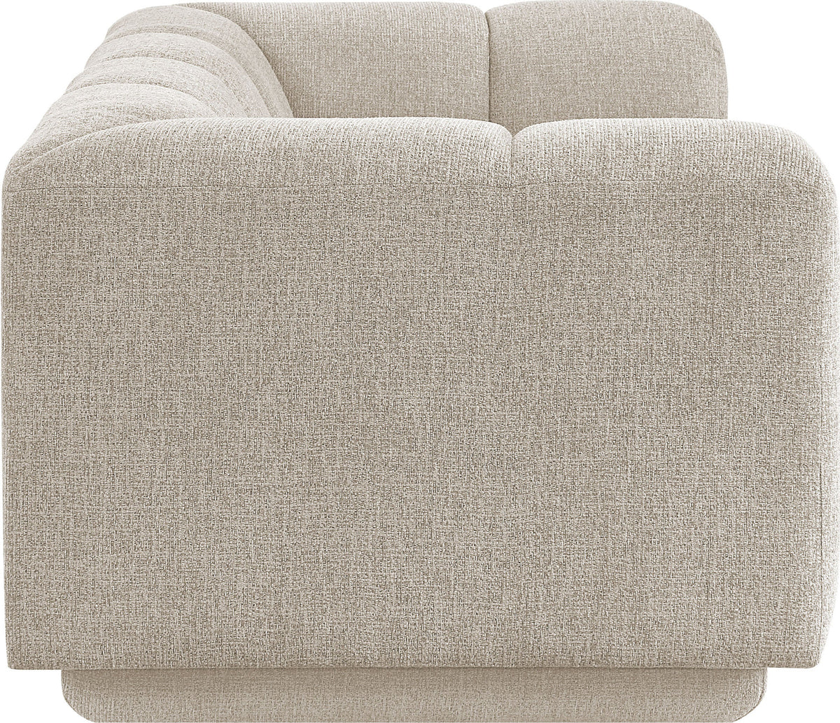 Modari 70.25in Beige Fabric Upholstered Loveseat