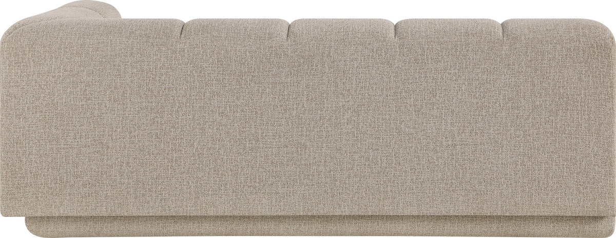 Modari 76.75in Beige Fabric Upholstered Right Arm Sofa