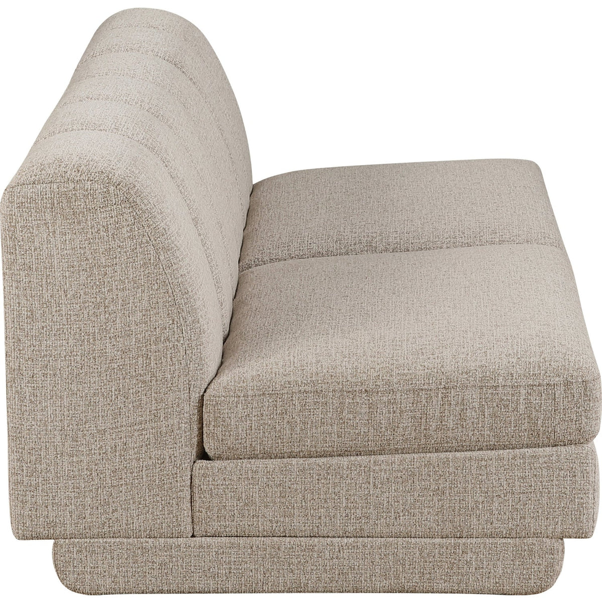 Modari Beige Fabric Upholstered 2 Piece Modular Sofa