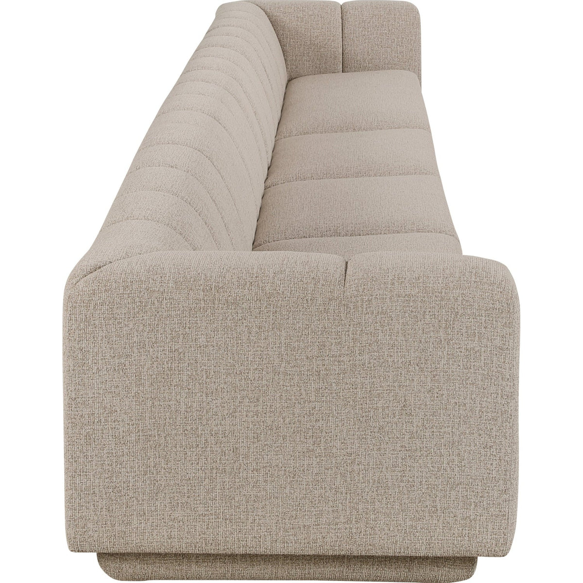 Modari Beige Fabric Upholstered 4 Piece Modular Sofa