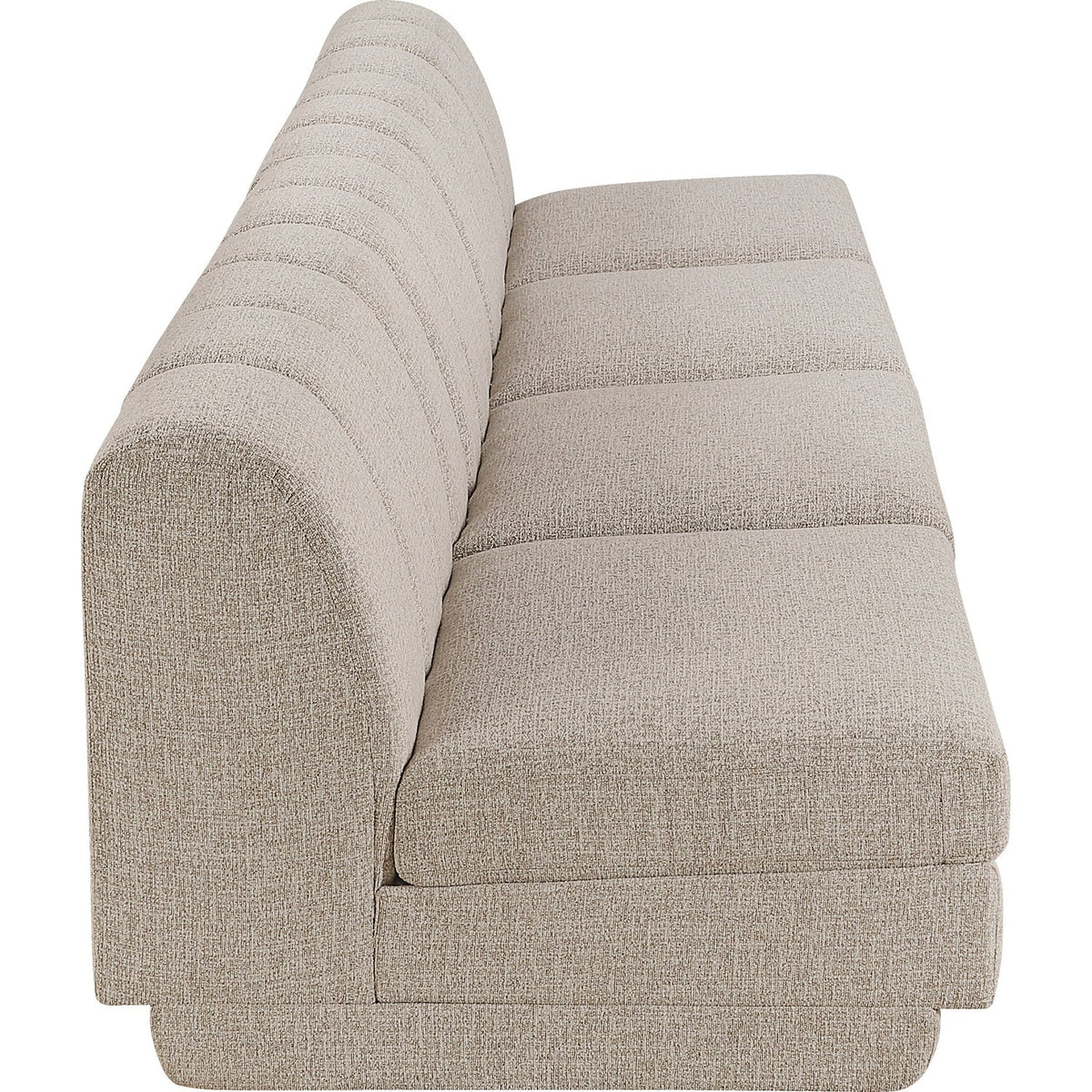 Modari Beige Fabric Upholstered 4 Piece Modular Sofa