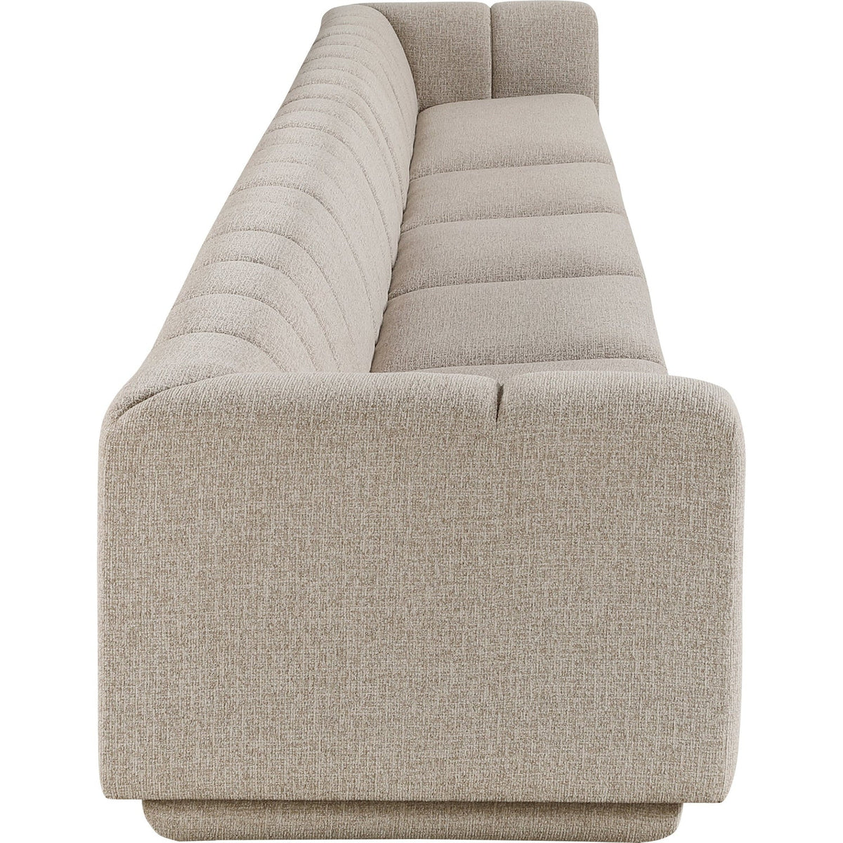 Modari Beige Fabric Upholstered 5 Piece Modular Sofa