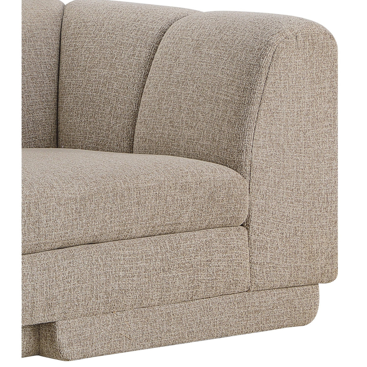 Modari Beige Fabric Upholstered 5 Piece Modular Sofa