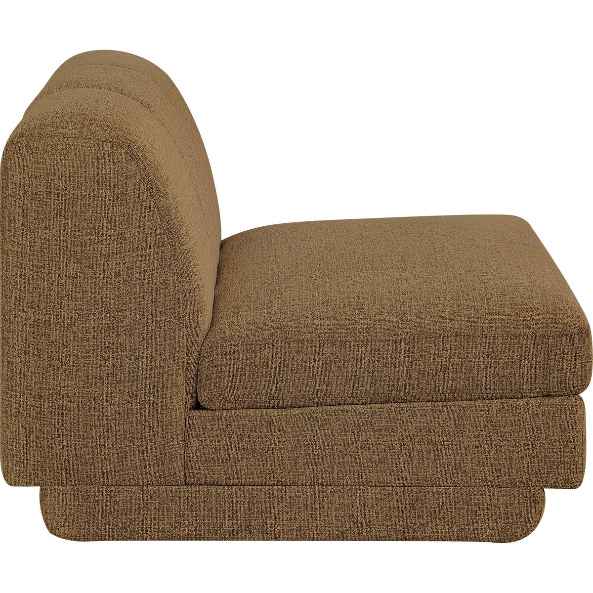 Modari Brown Fabric Upholstered Armless Chair