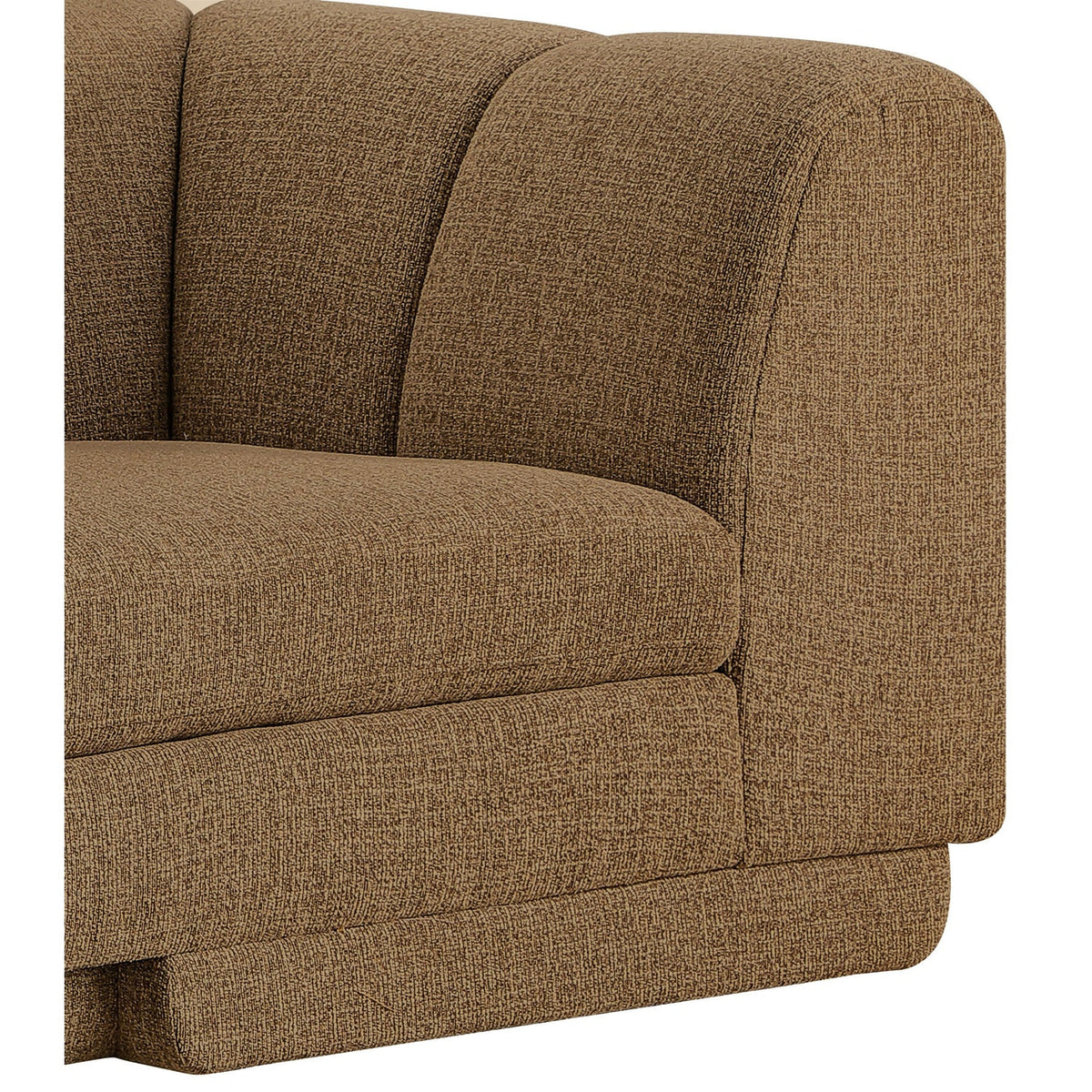 Modari Brown Fabric Upholstered Armless Chair