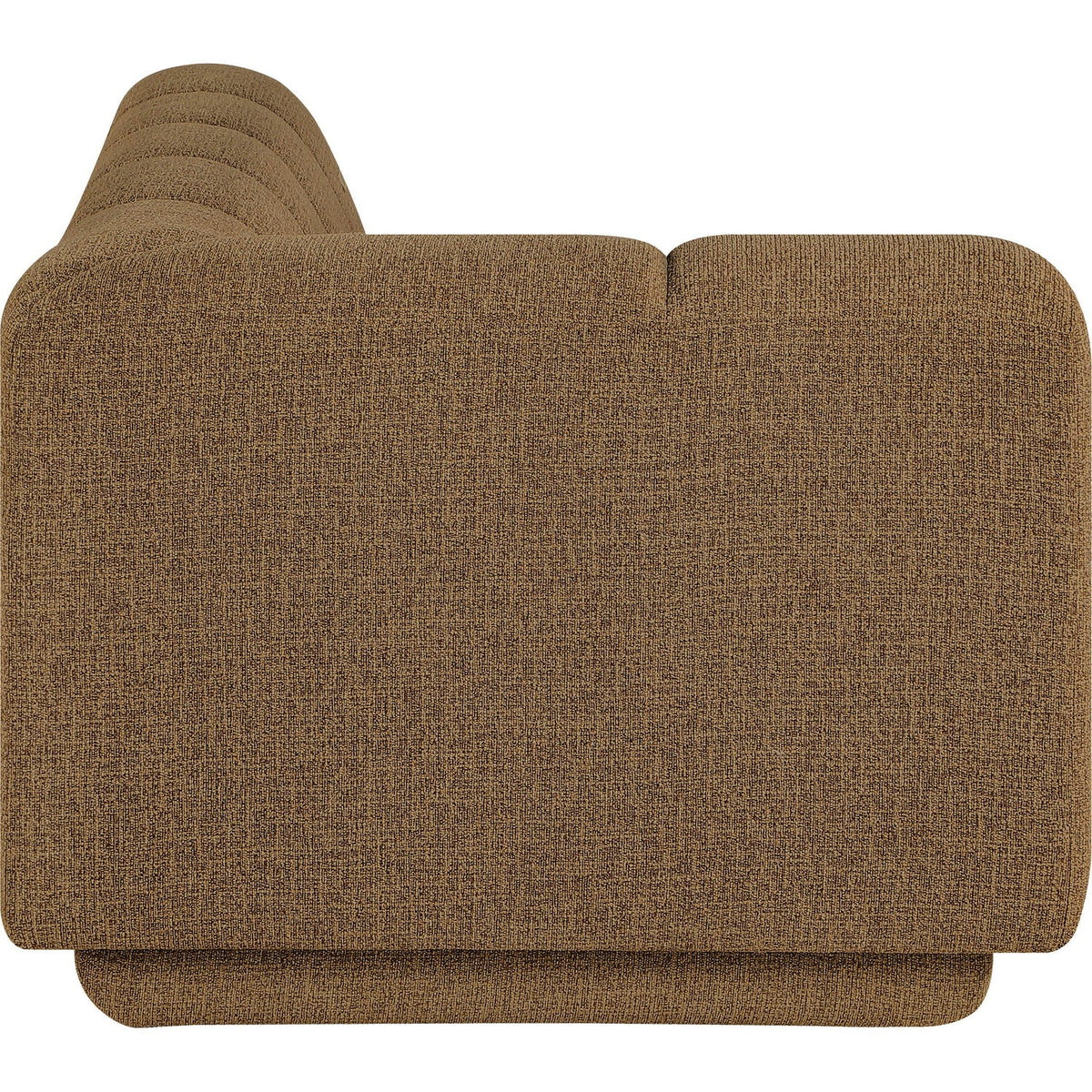 Modari 76.75in Brown Fabric Upholstered Left Arm Sofa