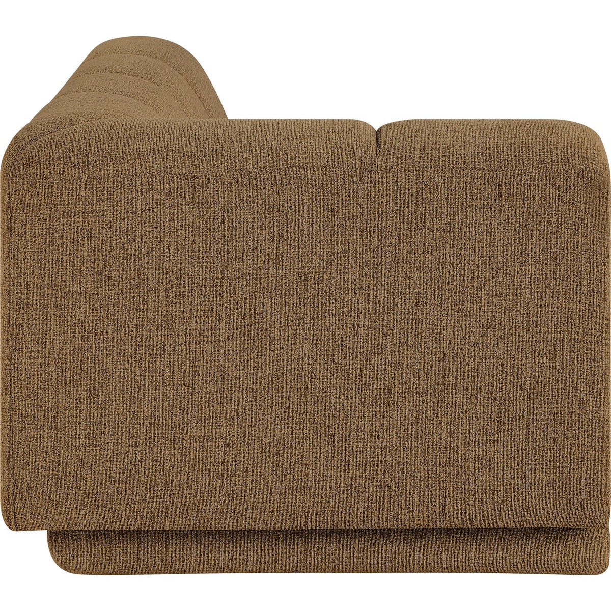 Modari Brown Fabric Upholstered Right Arm Chaise
