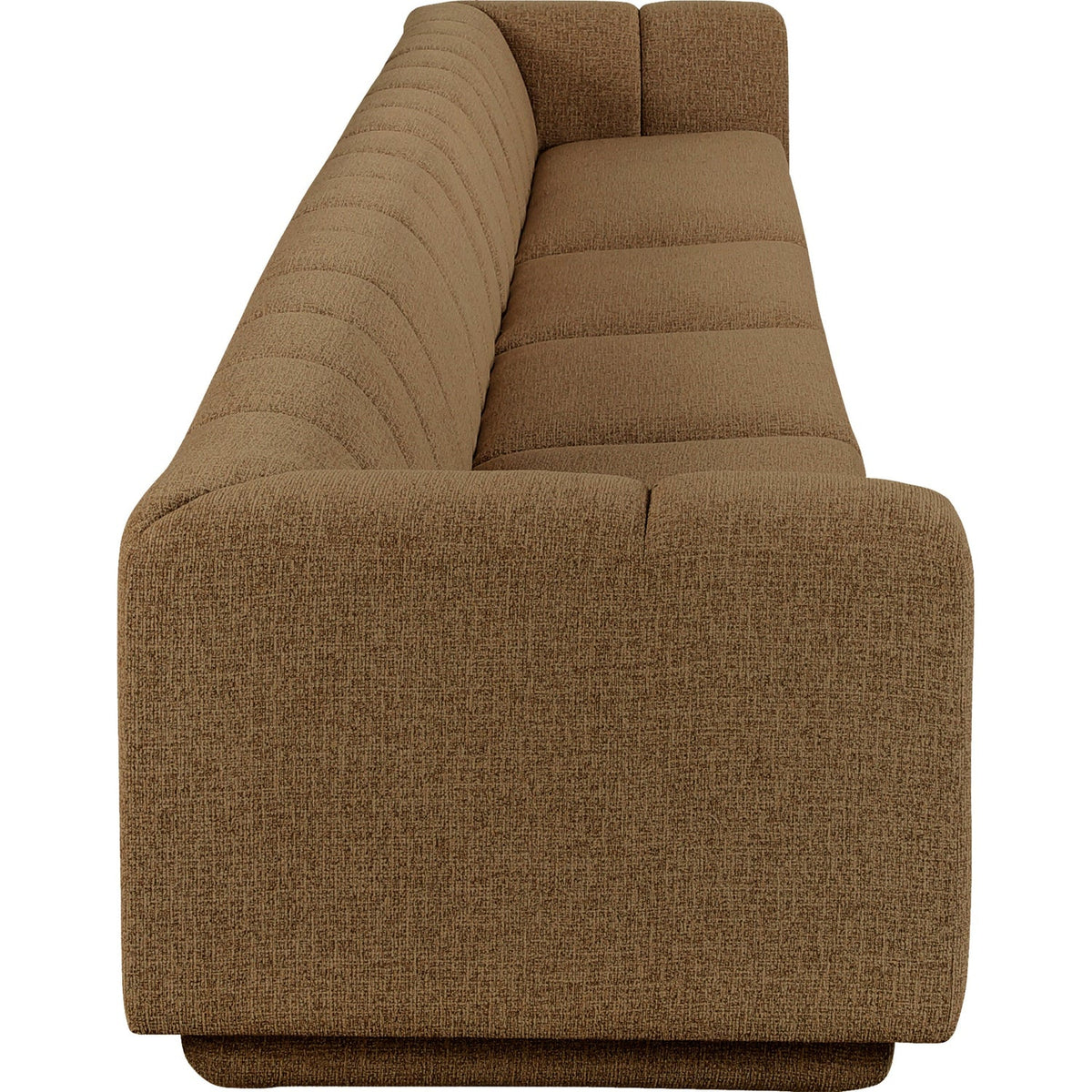 Modari Brown Fabric Upholstered 4 Piece Modular Sofa