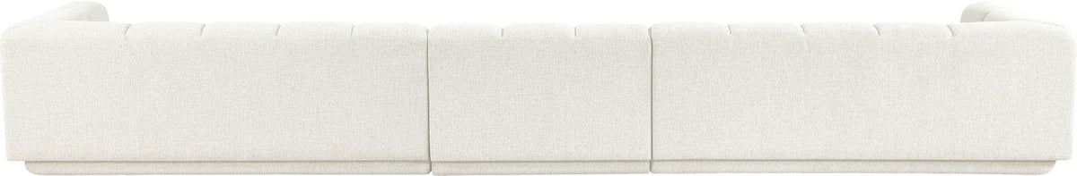 Modari Cream Fabric Upholstered 3 Piece Modular Sofa