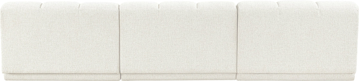 Modari Cream Fabric Upholstered 3 Piece Modular Sofa