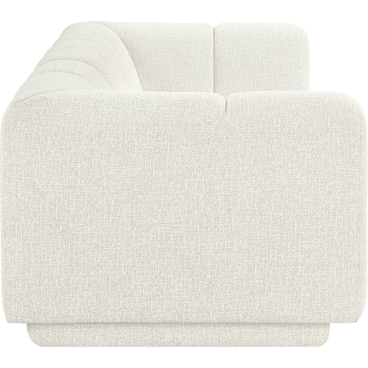 Modari 95in Cream Fabric Upholstered Sofa
