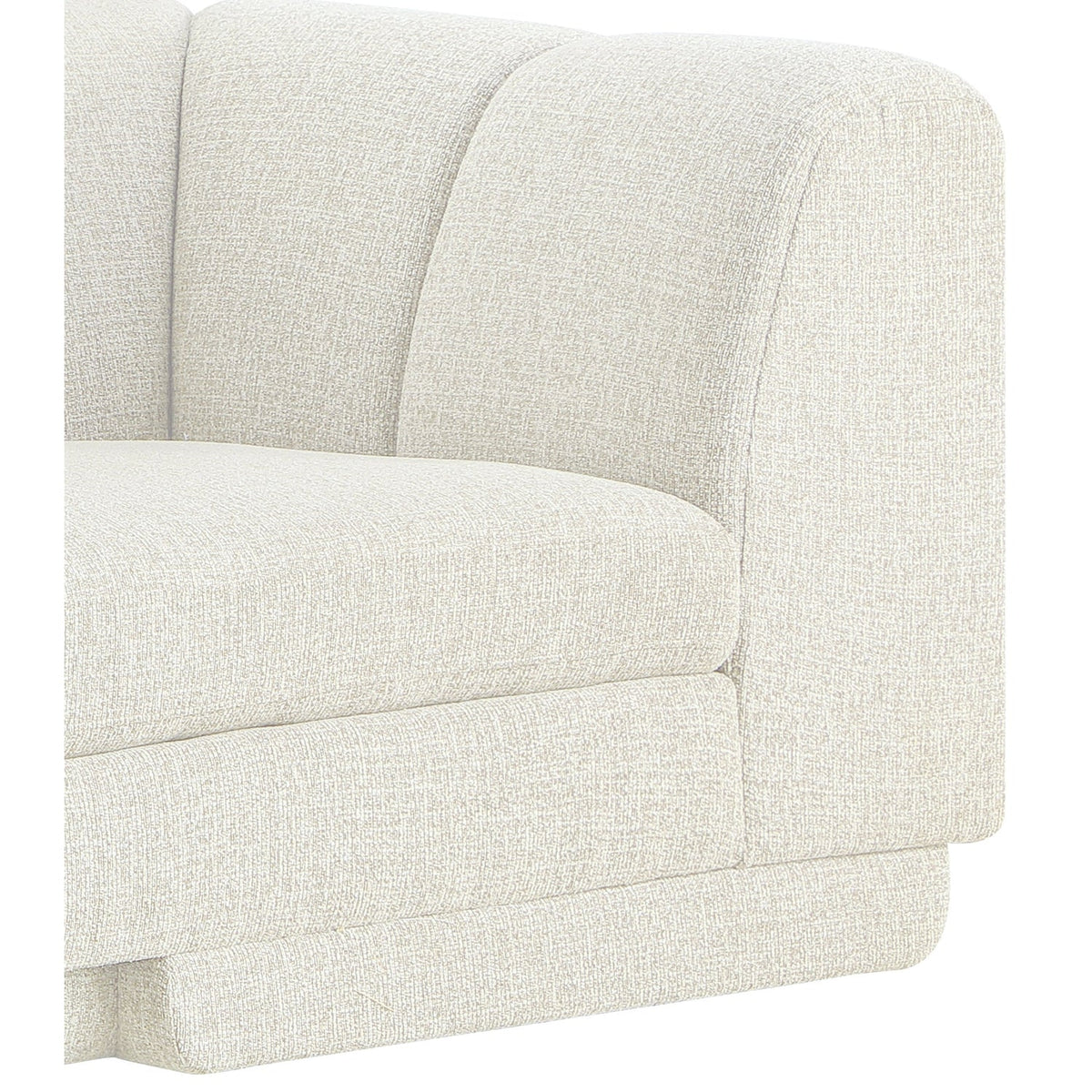 Modari Cream Fabric Upholstered 3 Piece Modular Sectional Sofa