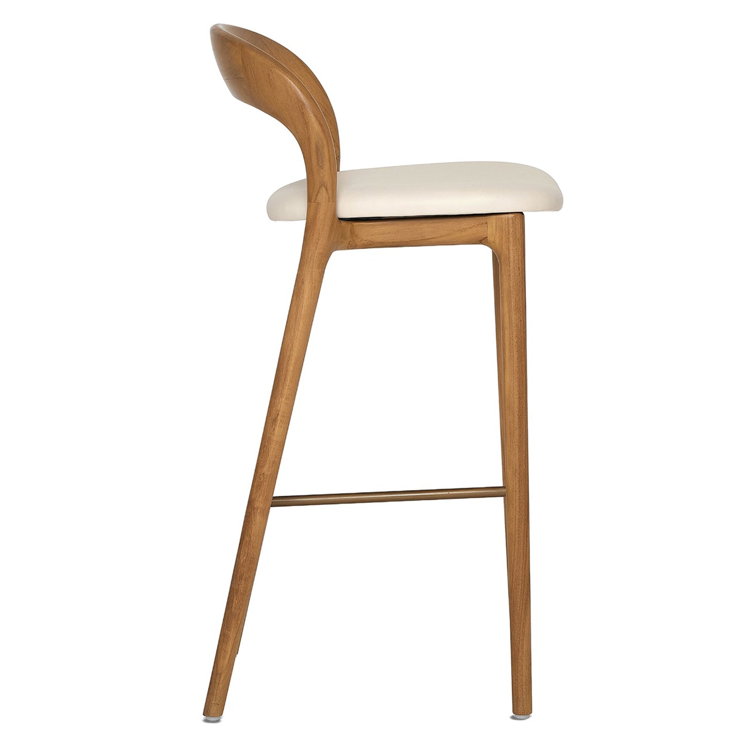 Detail of the foot-rail on the Interlude Home Felix Tawny Bar Stool Set of 2