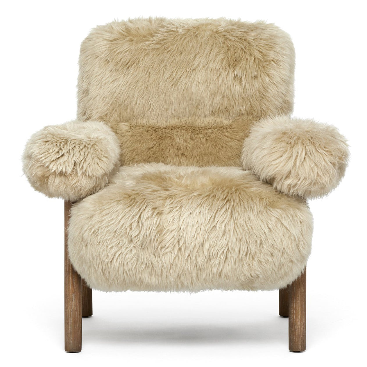 Nolan Morel Taupe Lounge Chair in ash Autumn Brown finish, side profile view