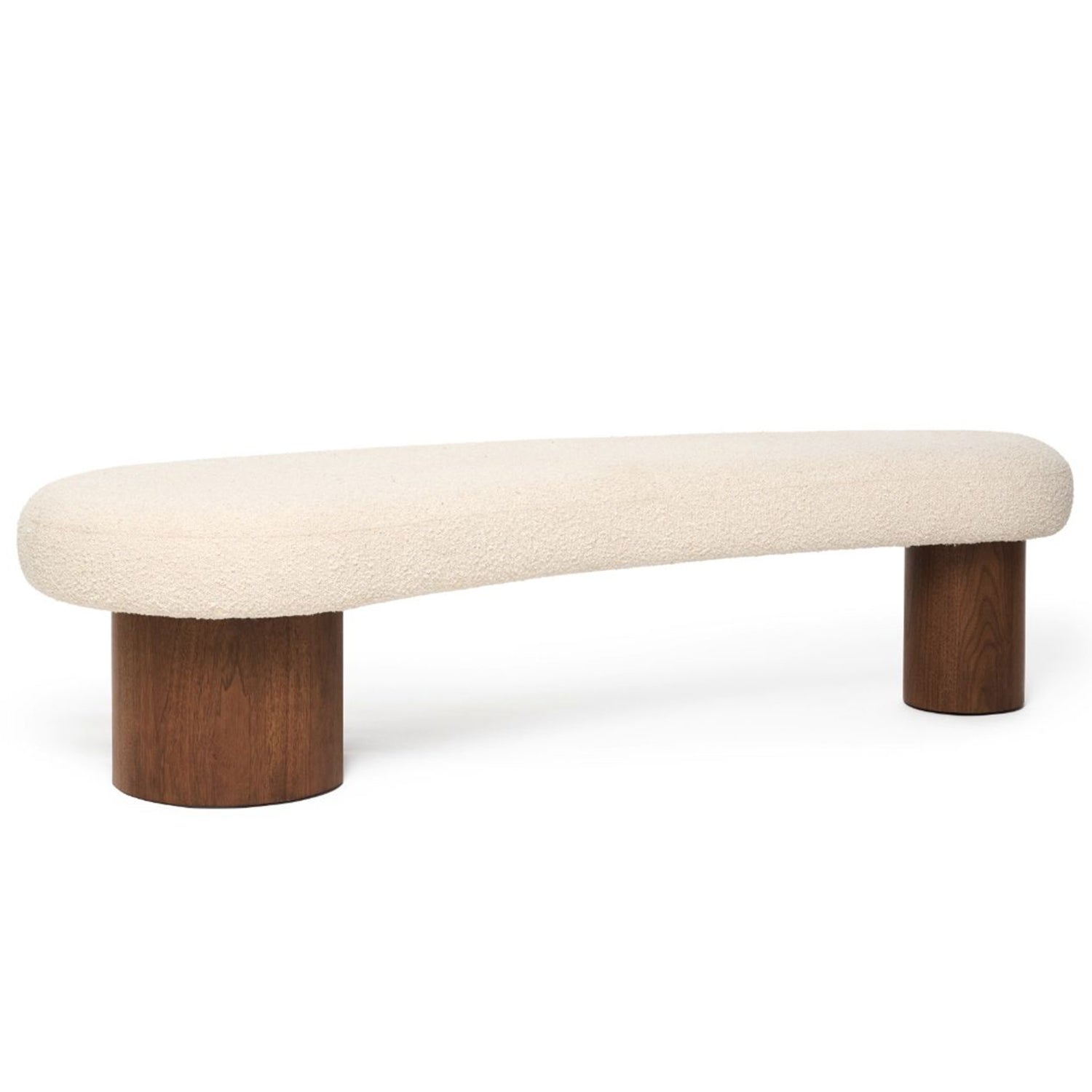Detail of the Caillou Classic Walnut Bench highlighting the walnut construction
