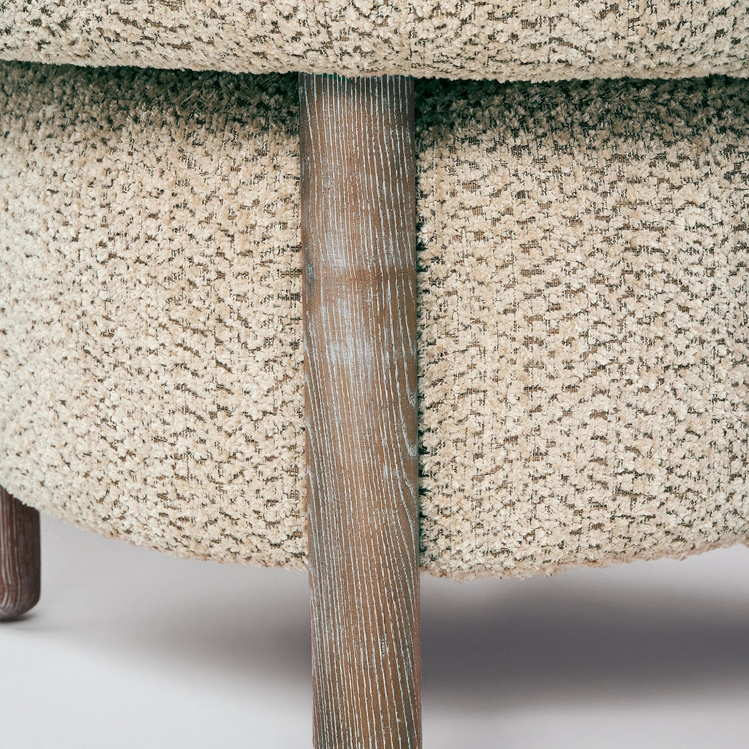 Close-up of the Ash finish on the Interlude Home Denison Twig Lounge Chair