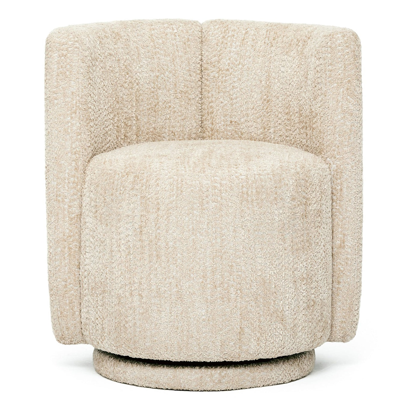 Interlude Home Willa Cove Swivel Lounge Chair styled in a room