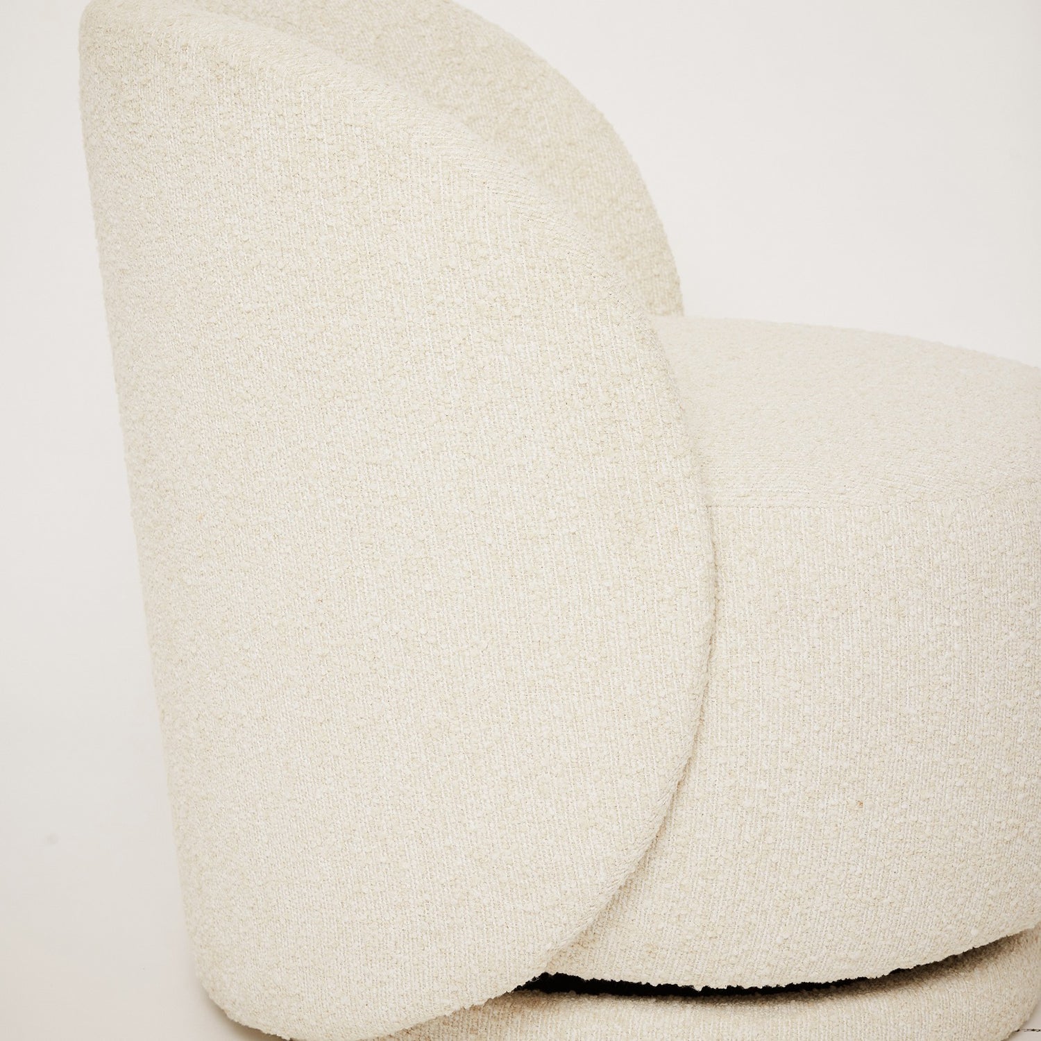 Interlude Home Oslo Bluff Swivel Lounge Chair, side profile view