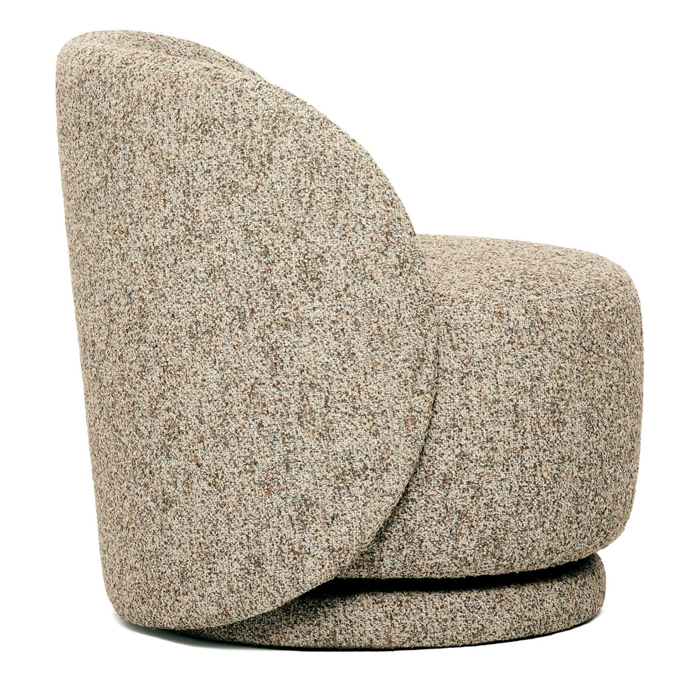 Detail of the swivel base on the Interlude Home Oslo Hearth Swivel Lounge Chair