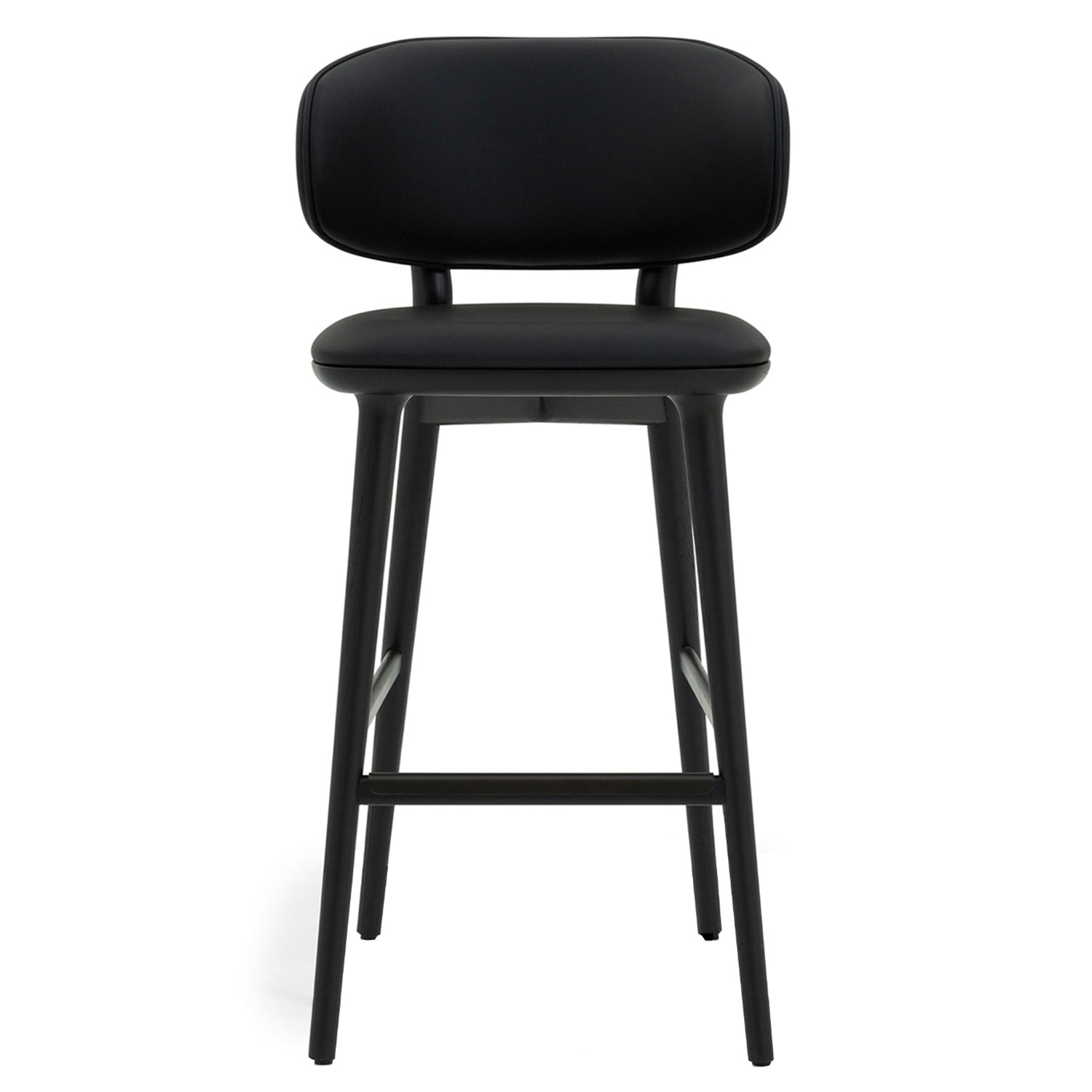 Interlude Home Soren Matte Black Bar Stool Set of 2