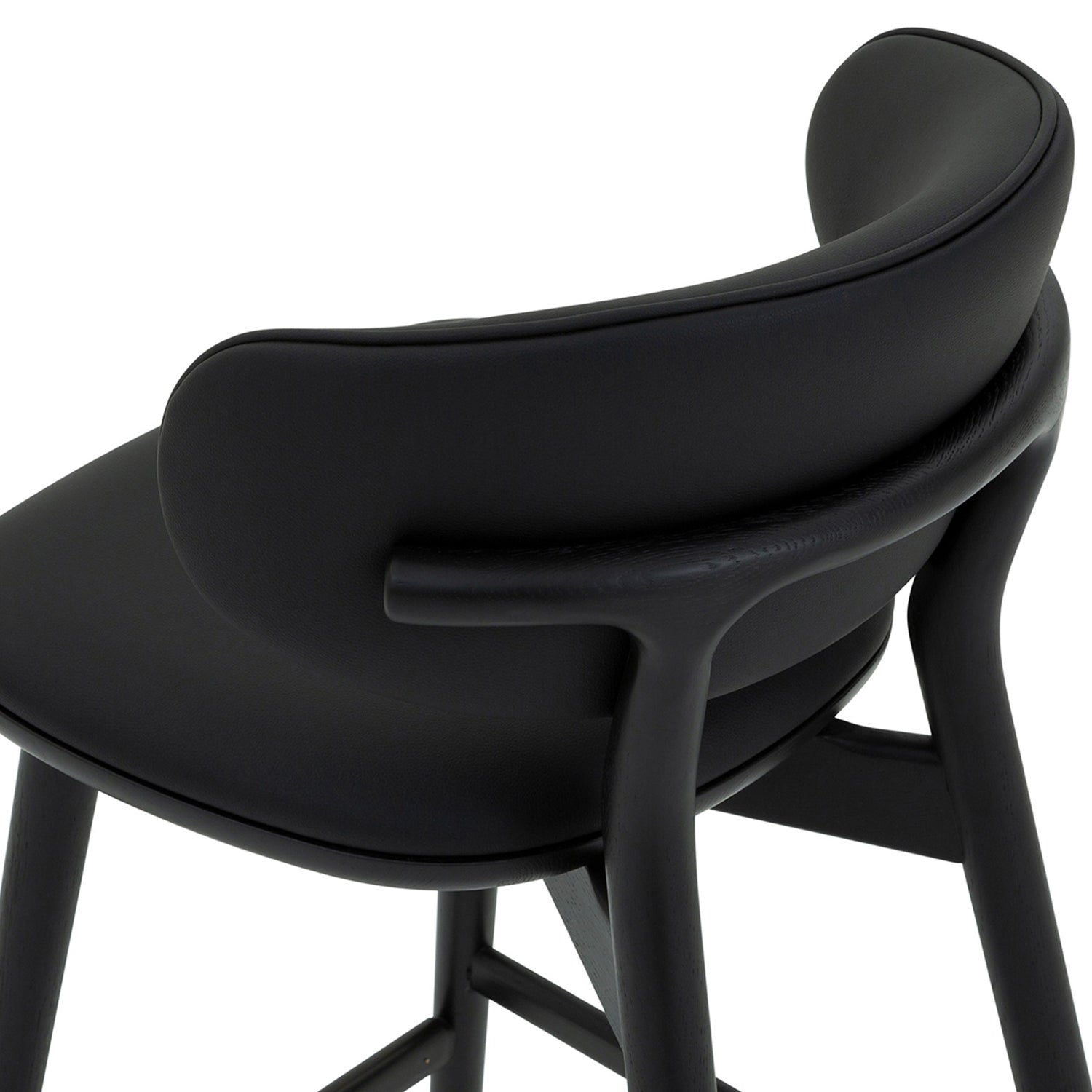Interlude Home Soren Matte Black Bar Stool Set of 2