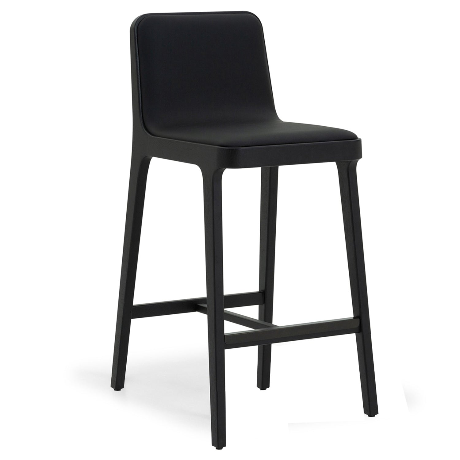 Interlude Home Florent Matte Black Bar Stool
