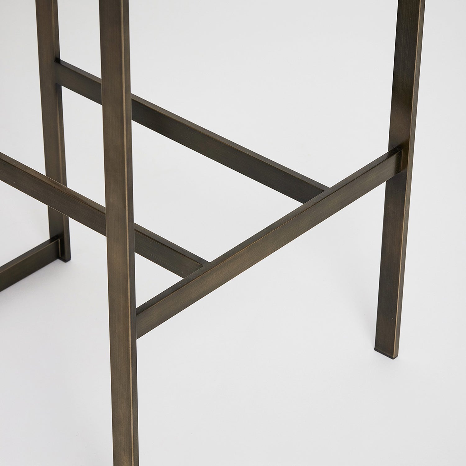 Landon II Antique Bronze Bar Stool in stainless steel Antique Bronze finish, back view