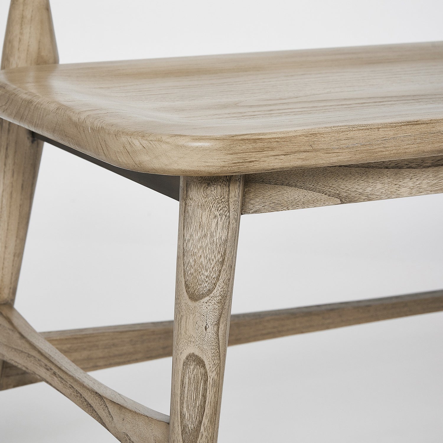 Interlude Home Madeira Washed Taupe Bench