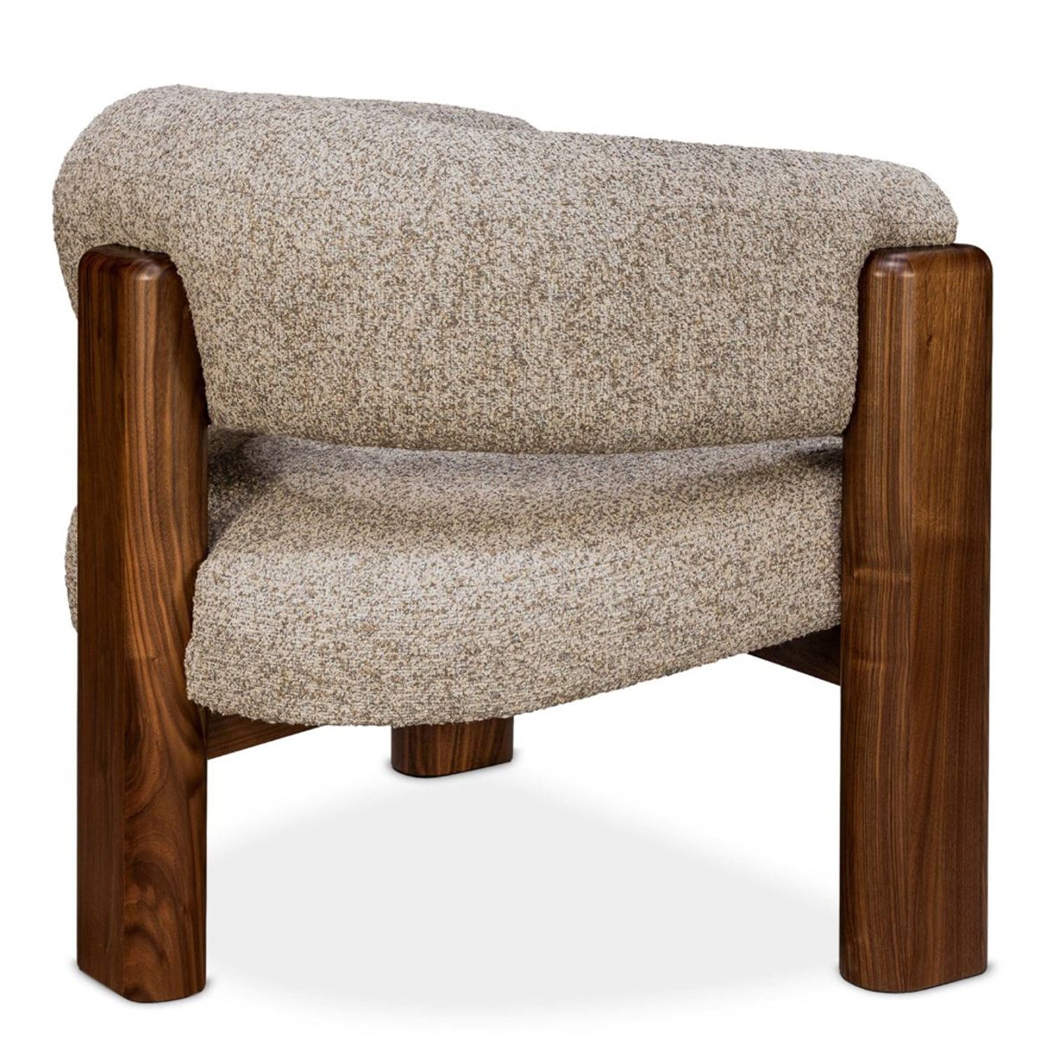 Close-up of the Walnut finish on the Olivia Classic Walnut Lounge Chair