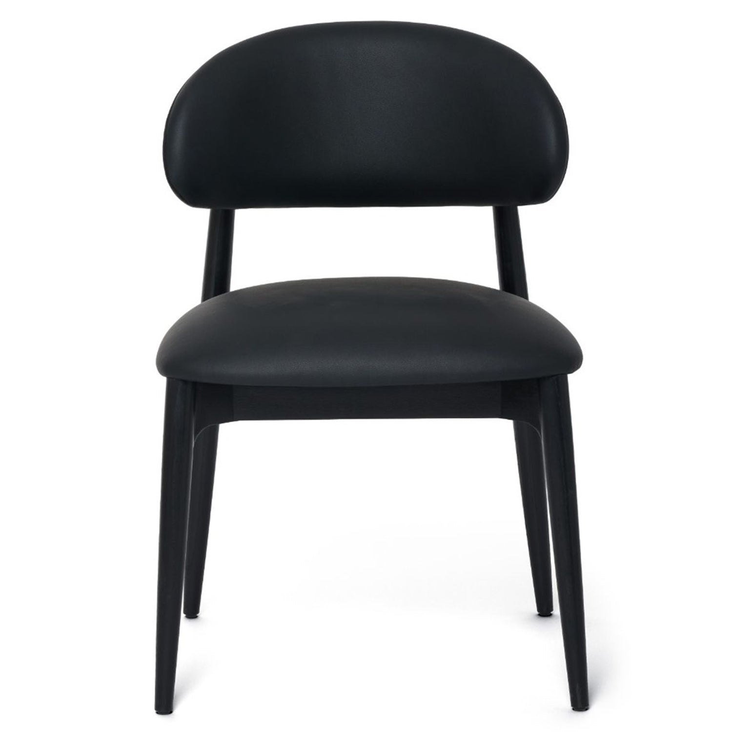 Detail of the Liam Midnight Dining Chair Set of 2 highlighting the ash construction