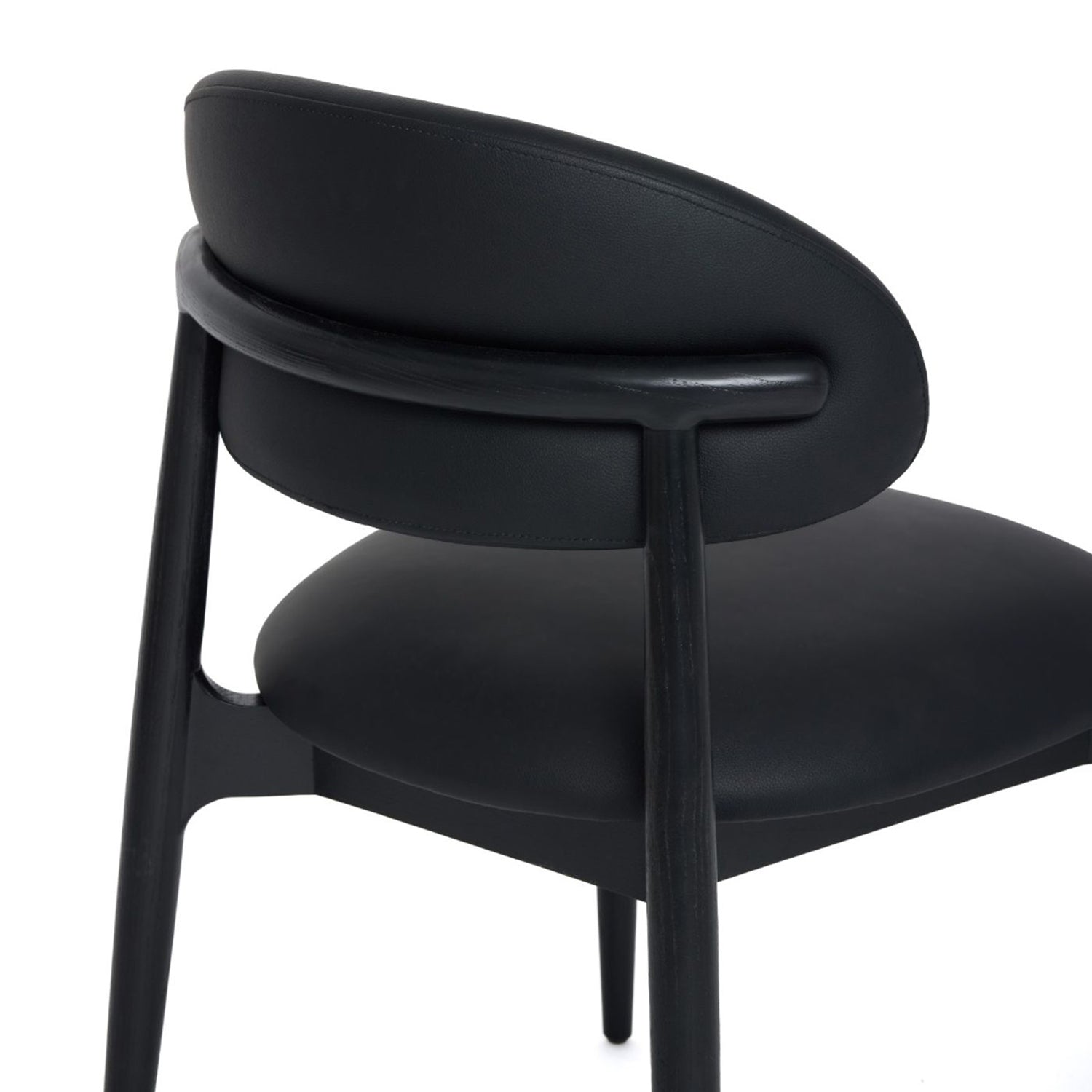Liam Midnight Dining Chair Set of 2 shown to scale, revealing its dining chair silhouette