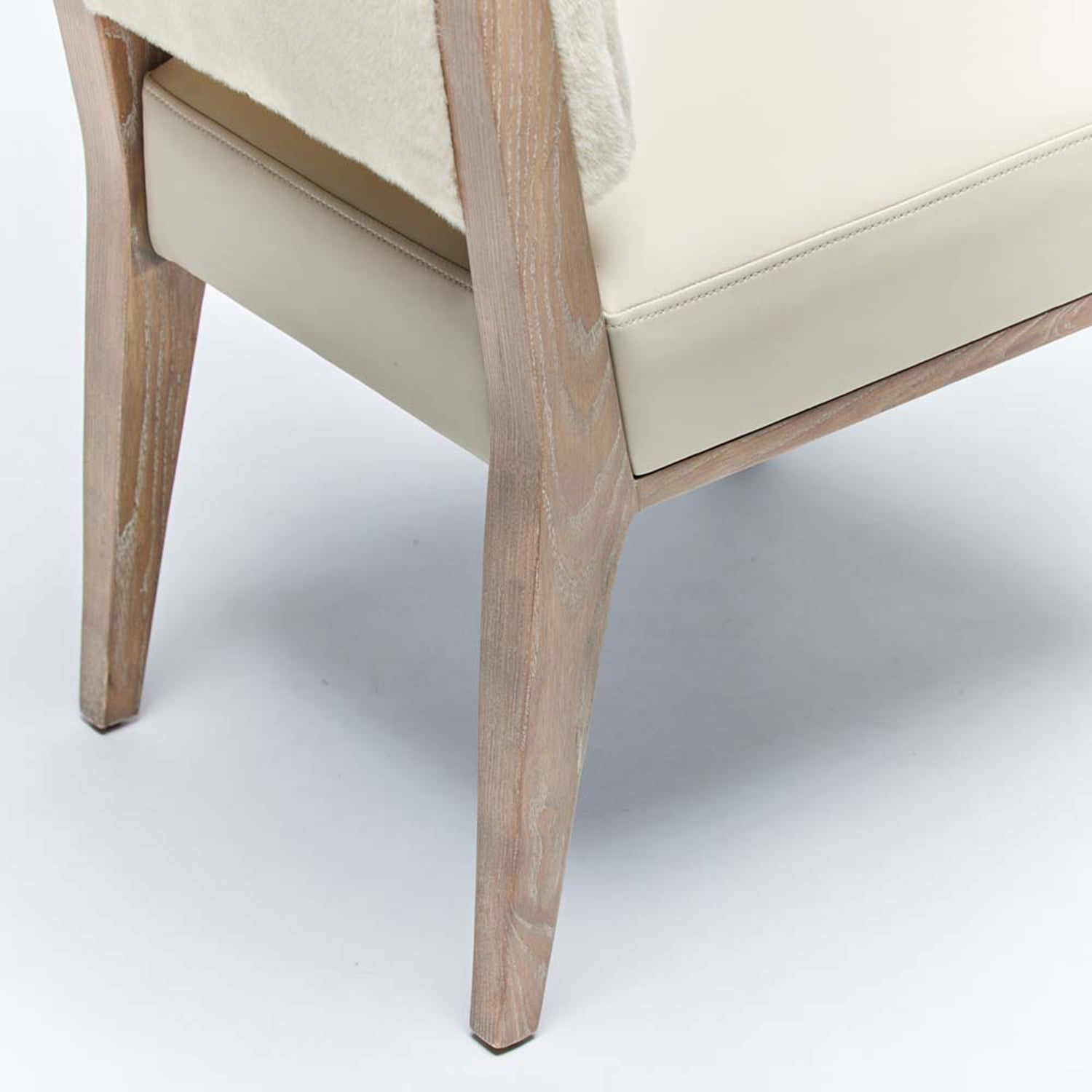 Interlude Home Marion Cream Latte Dining Chair, back view